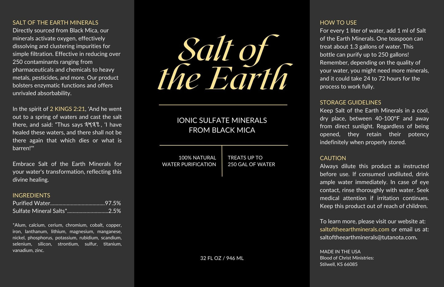 Salt of the Earth Minerals 32 oz.